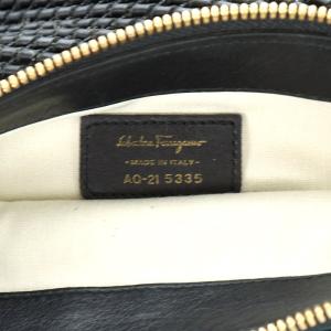 Salvatore Ferragamo トートバッグ メッシュ レザー ブラック