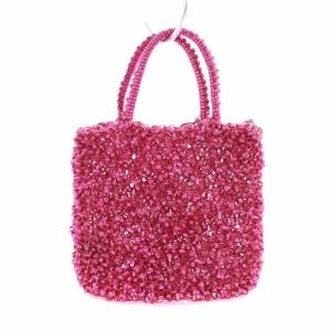 ANTEPRIMA ミニ ハンドバッグ フラワー装飾 ワイヤー ピンク