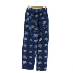 YSTRDY'S TMRRW SHEEP&WOLF NEL DREAMER PANTS パンツ ストレート イージー 総柄 紺 ネイビー 白 ホワイト