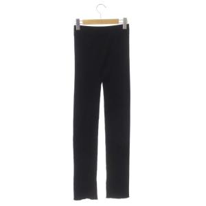 L'Appartement 22SS RIB LEGGIN リブニットレギンス ストレート イージー 34 黒 ブラック