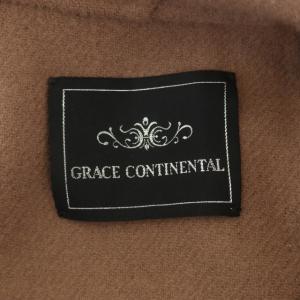 GRACE CONTINENTAL 20AW エコファーリボンポンチョ ジャケット アウター フード F テラコッタ