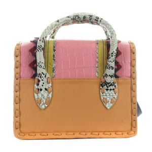 CARVING TRIBES 20AW miniMS ハンドバッグ ショルダーバッグ 2way レザー 総柄 ビーズ スパンコール マルチカラー