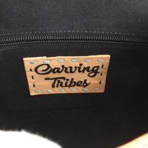CARVING TRIBES 20AW miniMS ハンドバッグ ショルダーバッグ 2way レザー 総柄 ビーズ スパンコール マルチカラー