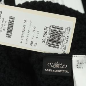 GRACE CONTINENTAL 21AW アップリケフラワーニットワンピース ロング ノースリーブ 36 ブラック レッド グリーン