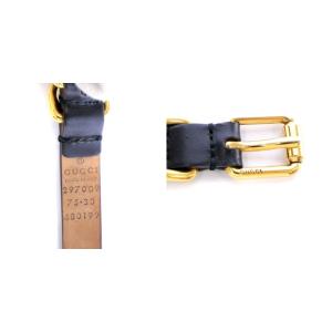 GUCCI スタッズベルト レザー 黒 ブラック 297009
