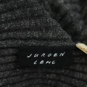JURGEN LEHL コットンウールリブハイネックニット カットソー 長袖 プルオーバー M グレー