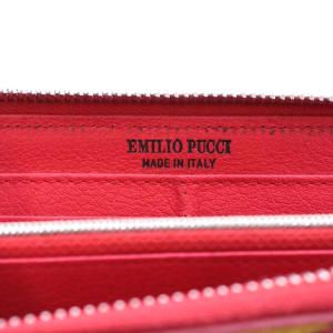 Emilio Pucci 長財布 プッチ柄 ラウンドファスナー PVC 赤 レッド 52SM10