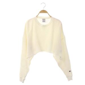 × チャンピオン champion 22AW SHORT WAFFLE TOP ショートワッフルカットソー クルーネック 長袖