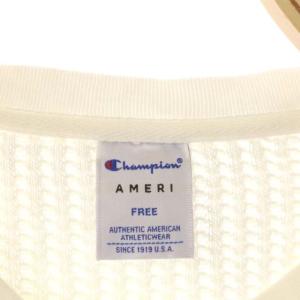 Ameri VINTAGE × チャンピオン champion 22AW SHORT WAFFLE TOP ショートワッフルカットソー クルーネック 長袖