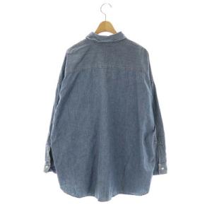 REMI RELIEF シャンブレーシャツ 長袖 胸ポケット F 青 ブルー