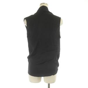 Theory シルク カシュクール ノースリーブ ブラウス プルオーバー S 黒 ブラック