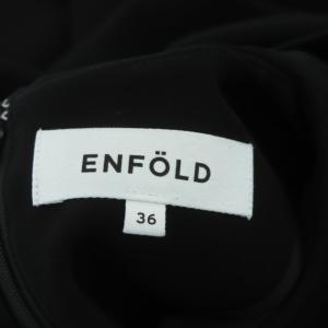 ENFOLD 22AW スクエアワイドDRESS ワンピース 36 黒