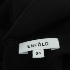 ENFOLD 22AW  PEライトジョーゼット スカーフ NECK DRESS  36 黒