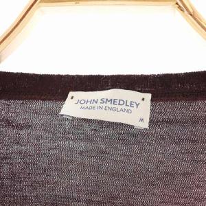 JOHN SMEDLEY カーディガン ニット ウール 長袖 M ボルドー