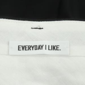 EVERYDAY I LIKE 22AW Modern Wide セミワイドパンツ ストレート タック 36 黒 ブラック
