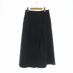 ADORE ガウチョパンツ ワイド ジップフライ ウール混 38 紺 ネイビー