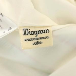 Diagram GRACE CONTINENTAL ボーダーワンピース ノースリーブ タイト 膝丈 ボートネック 38 ターコイズ 白 赤 ホワイト レッド