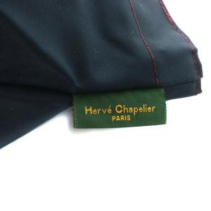 Hervé Chapelier トートバッグ 舟形 S ナイロン 紺 ネイビー 赤 レッド 901N SH