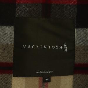 MACKINTOSH ライナー付き ゴム引き ステンカラー コート ミドル丈 38 紺 ネイビー