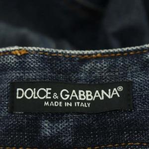 DOLCE&GABBANA ボタンフライ デニムパンツ ジーンズ ストレート 44 青 ブルー