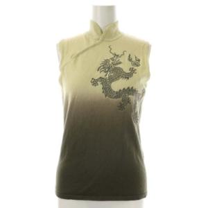VIVIENNE TAM アンサンブル 2点セット 龍刺繍 グラデーション ニット ノースリーブカットソー 長袖 ジップアップ