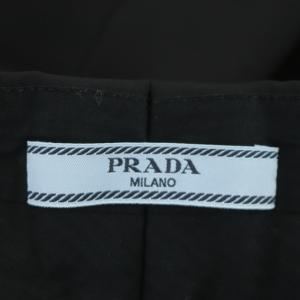 PRADA テーパードパンツ ストレッチ ジッパーフライ 40 黒 ブラック