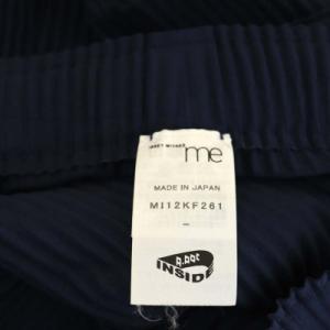 me ISSEY MIYAKE プリーツ パンツ テーパード イージー 紺 ネイビー