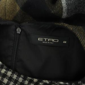 ETRO ワンピース チェック 切替 スタッズ マルチカラー