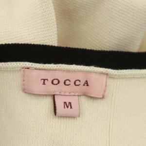 TOCCA 21年 CHOU CREAM KNITDRESS ニットドレス ワンピース フレア 長袖 ロング リボン M エクリュ色 黒