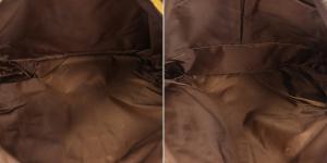 russet トートバッグ ハンドバッグ ナイロンジャガード×キャンバス 茶 ブラウン