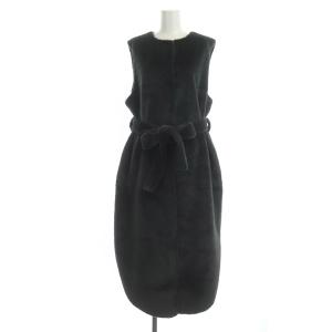 Ameri VINTAGE 22AW MANY WAY USEFUL BOA COAT フェイクスエード ロング ベスト ベルト