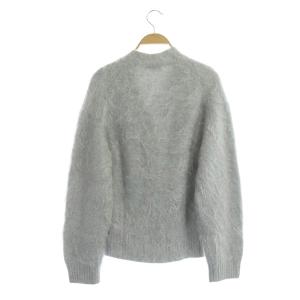 Drawer カシミヤファーカーディガン ニット 長袖 Vネック シャギー 1 グレー