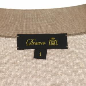 Drawer カーディガン Vネック 長袖 カシミヤ シルク混 1 ピンクベージュ