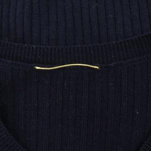 Deuxieme Classe Compact Pullover コンパクトプルオーバー ニット セーター 長袖 クルーネック ウール 紺 ネイビー