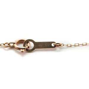 4℃ ネックレス ドロップ K10 ピンクゴールド