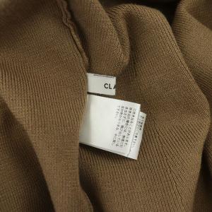 CLANE W FACE LONG KNIT ONE PIECE ニットワンピース ロング フレンチスリーブ 1 茶 ブラウン