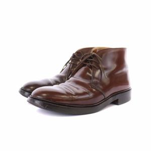 Crockett & Jones CHEPSTOW コードバン チャッカブーツ ショートブーツ ラウンドトゥ レザー UK6 25cm