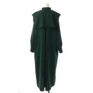 ADORE 22AW スカラップエンブロイダリーワンピース ロング 長袖 38 グリーン