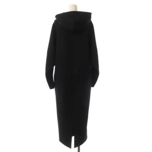 ADORE 22AW スキューバージャージワンピース ロング 長袖 フード バックスリット 38 ブラック