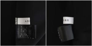 ADORE 22AW スキューバージャージワンピース ロング 長袖 フード バックスリット 38 ブラック