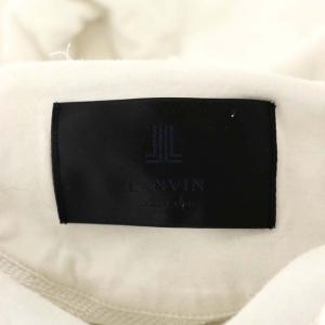 LANVIN COLLECTION SILK PARTICLES HOODIE パーカー プルオーバー 長袖 プリント 52 白 ホワイト
