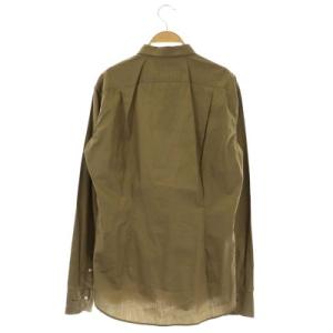 kolor ラウンドカラー シャツ 刺繍 長袖 コットン 3 ライトブラウン