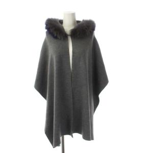 Chesty ファー付ストール マフラー フード グレー