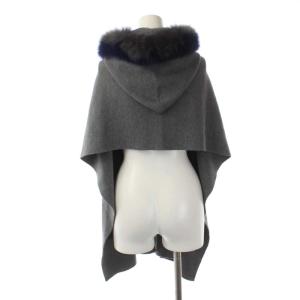 Chesty ファー付ストール マフラー フード グレー