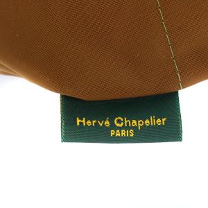 Hervé Chapelier トートバッグ 舟型 S ナイロン 茶 ブラウン 緑 グリーン 901N
