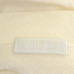 CELFORD ピュアカシミア オフショル風 ニット セーター プルオーバー 長袖 36 オフホワイト