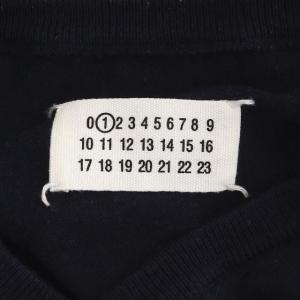 Martin Margiela 1 ここのえ フロントデザインVネックニット セーター 長袖 プルオーバー S 紺 ネイビー