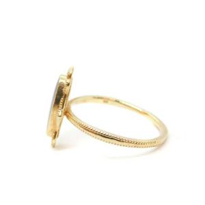 agete リング 指輪 ストーン K10 13号 イエローゴールド