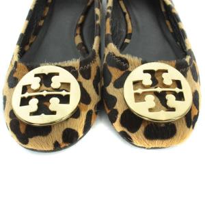 TORY BURCH バレエシューズ ハラコ ロゴ べージュ 6 23cm べージュ