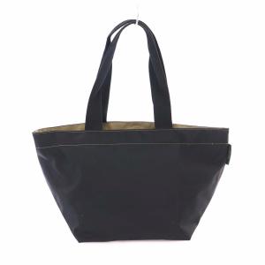 Hervé Chapelier ナイロン舟型ショルダー ハンドバッグ トートバッグ 黒 ブラック 黄土色 1028N